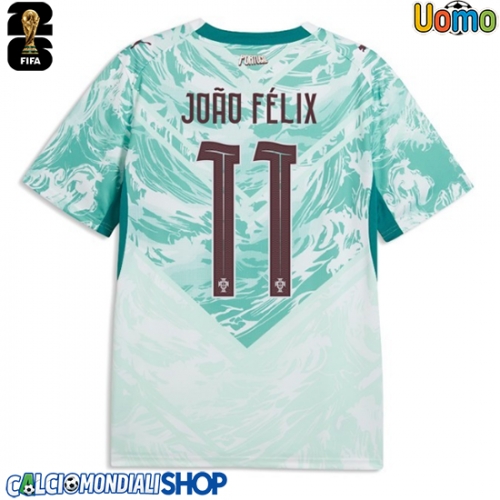 Maglie da calcio Portogallo Joao Felix #11 Seconda Maglia Mondiali 2026  Manica Corta